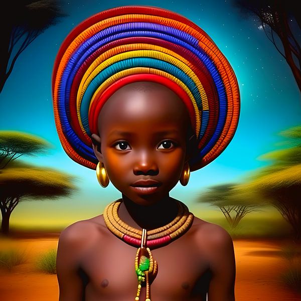 Magisches Porträt Afrikanisches Kind 2 von All Africa