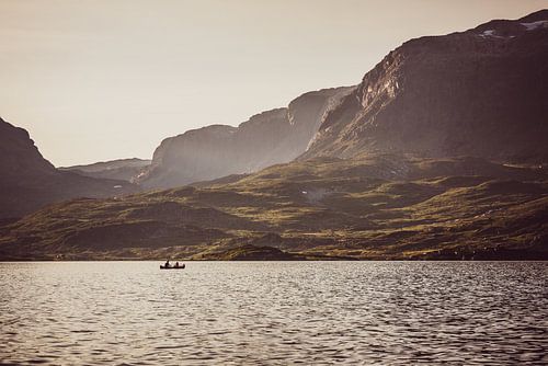 Canoeing in Stavatn, Telemark Norway