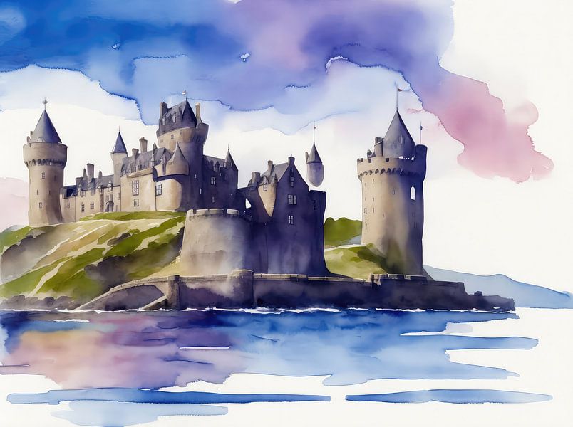 Fantasy Castle by the Water by Brian Morgan