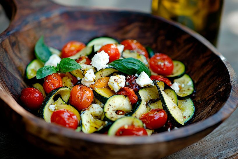 Mediterranean courgette salad with feta by Poster Art Shop