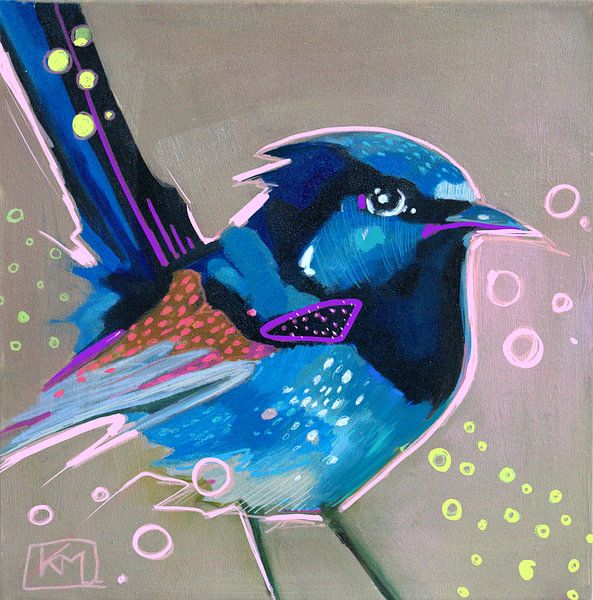 Blauwe vogel van ATELIER KAMILA MATKOWSKA
