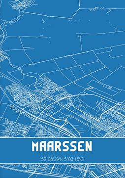 Blaupause | Karte | Maarssen (Utrecht) von Rezona