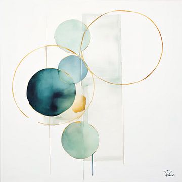 Watercolor circles van Lauri Creates