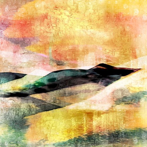 Abstract Nature Landscape in Golden Sunlight
