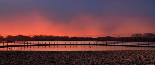 Panorama van een zonsondergang