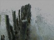 Eine Reihe von Masten im Wattenmeer. von SydWyn Art Miniaturansicht