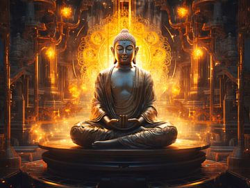 enlighten buddha by Virgil Quinn - Decorative Arts