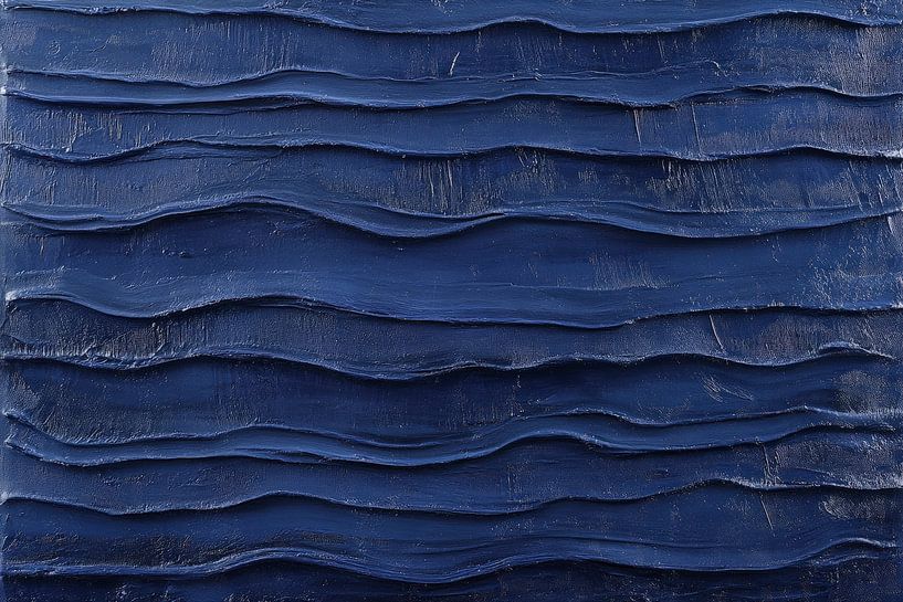 Golfpatroon op blauwe textuur van Poster Art Shop