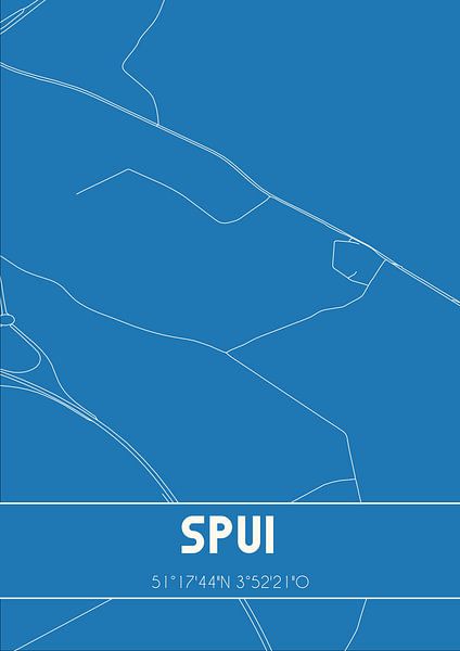 Blueprint | Map | Spui (Zeeland) by Prints of Place
