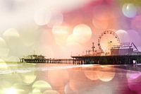 Jetée rose étincelante de Santa Monica