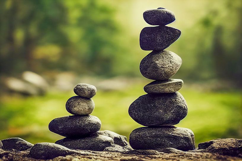 Zen evenwicht stenen achtergrond illustratie van Animaflora PicsStock