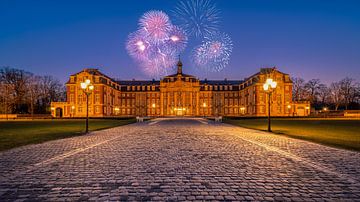 Feuerwerk über dem Schloss Münster von Steffen Peters