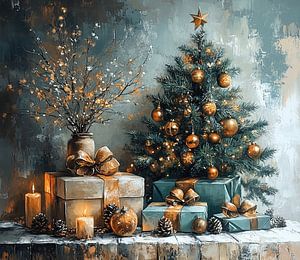 Weihnachtsbaum | Goldene Geschenke