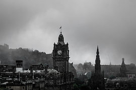 A mysterious photograph of Edinburgh, Scotland, taken from Calton Hill