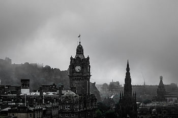A mysterious photograph of Edinburgh, Scotland, taken from Calton Hill
