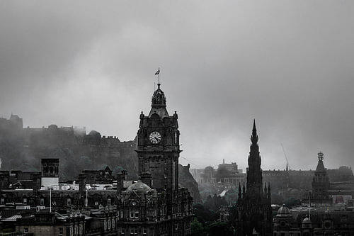 A mysterious photograph of Edinburgh, Scotland, taken from Calton Hill