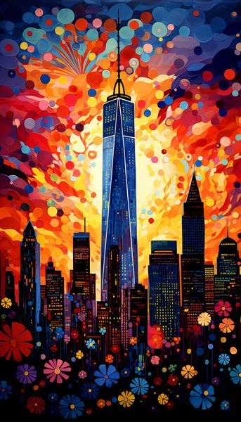 Freedom Tower in Manhatten New York, Verenigde Staten van Vlindertuin-Art