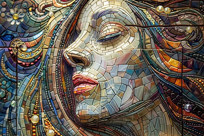 Frau im Mosaik-Stil von Egon Zitter