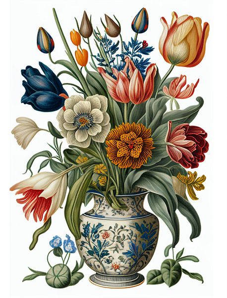 Klassischer Blumenstrauß in niederländischer Tradition Blumen 3 von Ariadna de Raadt-Goldberg