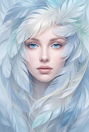 The girl in blue