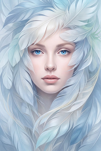 The girl in blue