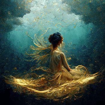 Zeemeerminnen een serie van 7. "Meermin op vliegend tapijt"