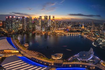 Baie de Marina, Singapour sur Photo Wall Decoration