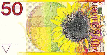 Bankbiljet van 50 Gulden Modern, Abstract Digitaal Kunstwerk van Art By Dominic