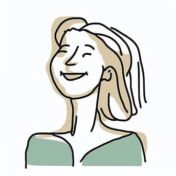Cheerfully smiling woman