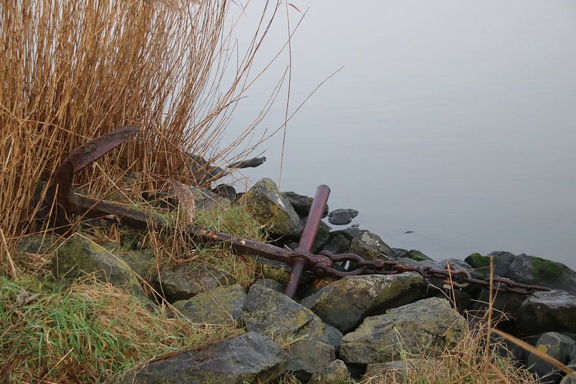 Anchor at the quay in Ijmuiden by On Your Wall