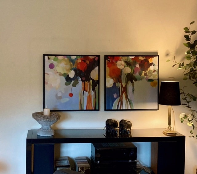 Peinture abstraite colorée : 