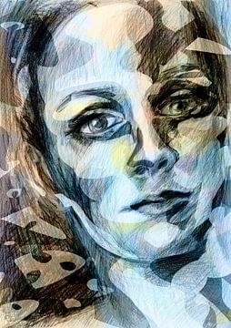 kleurrijk gezicht van een vrouw van ART Eva Maria