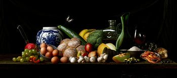 Panorama pronkstilleven rijkdom en overvloed