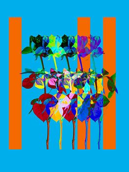farbenfrohe abstrakte Rosen