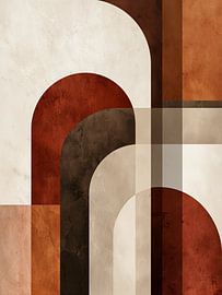 Geometrische Bögen – abstrakte Wandkunst aus Terrakotta von Danny van Eldik