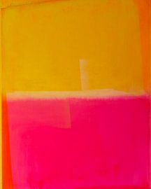 Abstrait moderne en jaune, rose et orange sur Studio Allee
