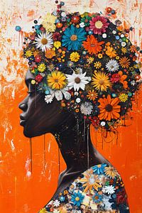 Frau mit Blumen