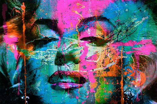 Mariyln Monroe Collage Pop Art PUR