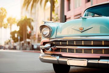 Amerikaanse auto in Venetië van Philippe HUGONNARD