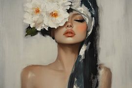 Portrait moderne et abstrait sur Carla Van Iersel