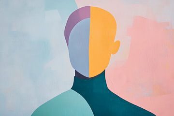 Colourful silhouette with geometric shapes by Poster Art Shop