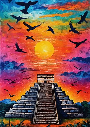 Chichen Itza Zonsondergang