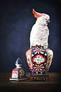 Cockatoo on antique vase by Moody Food & Flower Shop thumbnail