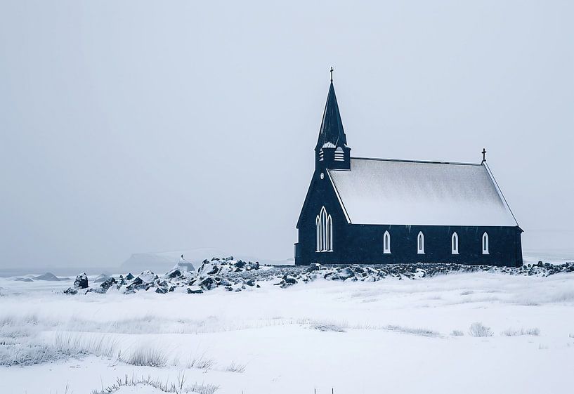Winterlandschap van fernlichtsicht