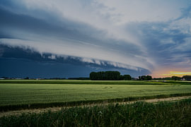 Shelf cloud at sunset by Christiaan De Vries