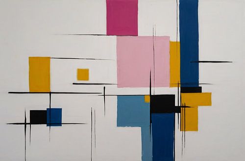 Balans van Vorm en Kleur in Moderne Kunst