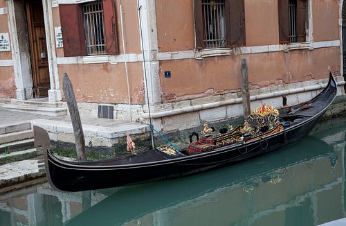 Gondola in old town of Venice, Italy