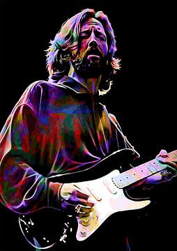 Eric Clapton in kleurrijk v2 van Andika Bahtiar