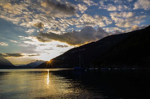 Zwitserland avond zon