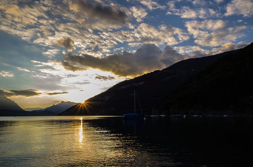 Zwitserland avond zon van Jeroen Kooij